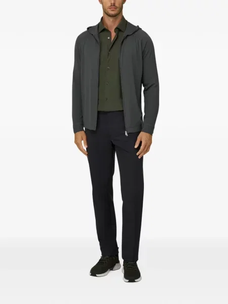 Hoodie Boggi Milano από μαλλί merino γκρι