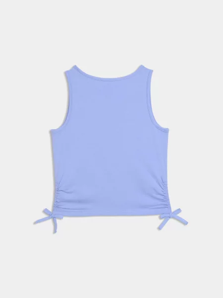 Дитяча Спортивна майка PUMA Ess Slim Knotted Tank комбінований верх фіолетовий