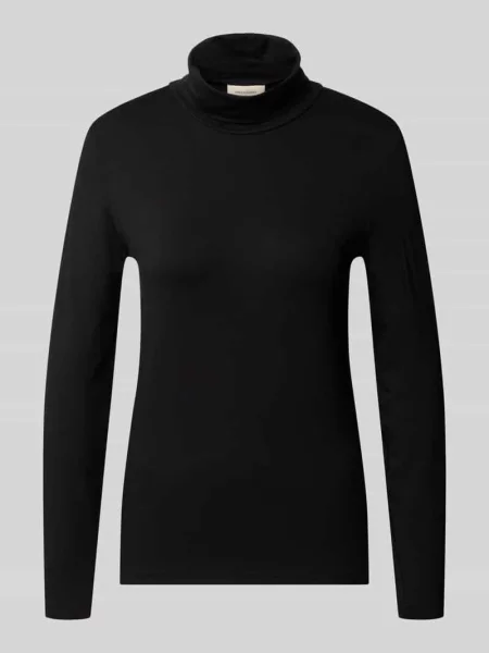 Bluzka z długim rękawem o kroju slim fit z mieszanki model Liana' Free/quent czarna