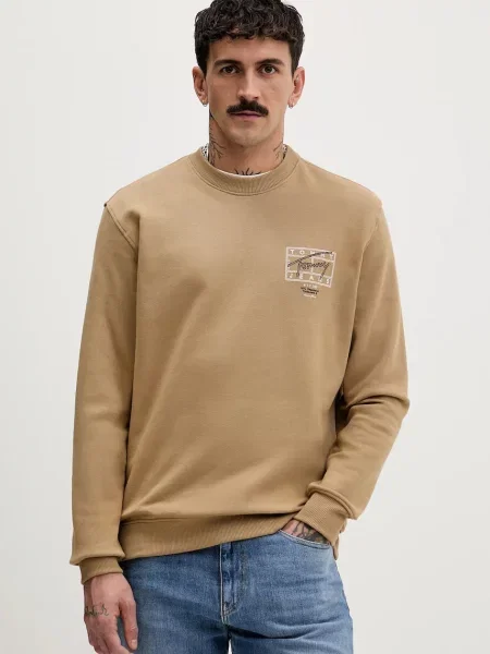 Tommy Jeans hanorac de cu imprimeu maro