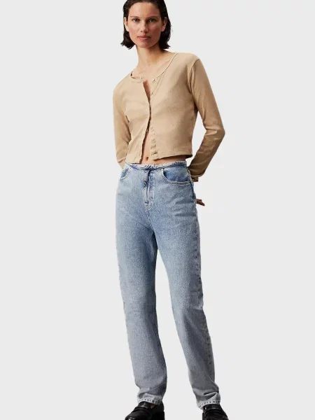 Прямі джинси Calvin Klein Jeans блакитні
