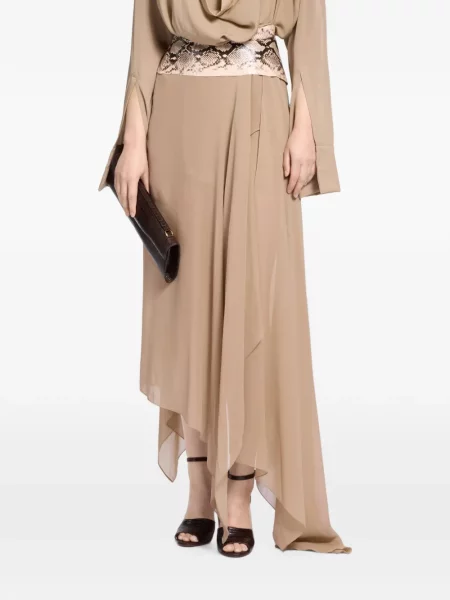 Fusta maxi Elie Saab cu imagine drapată