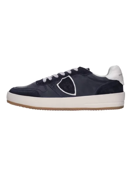 Sneakersy Philippe Model skórzane do tenisa granatowe