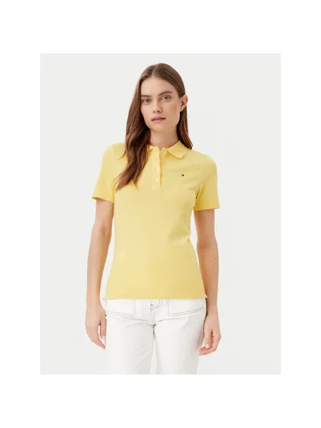 Tommy Hilfiger Pólóing Slim Fit sárga