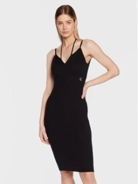Calvin Klein Jeans Rochie dzianinowa negru