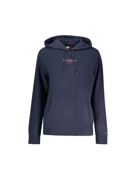 Bluza z kapturem Tommy Hilfiger z kapturem niebieska