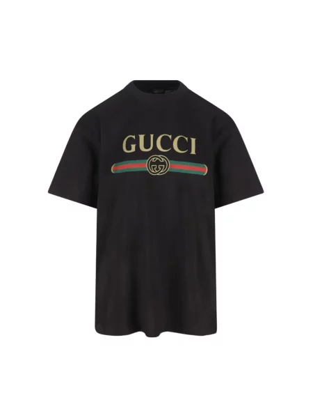 Koszulka Gucci z nadrukiem czarna