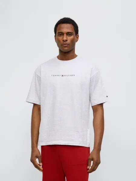 Tommy Hilfiger Underwear Tričko námornícka modrá / svetlosivá / červená biela