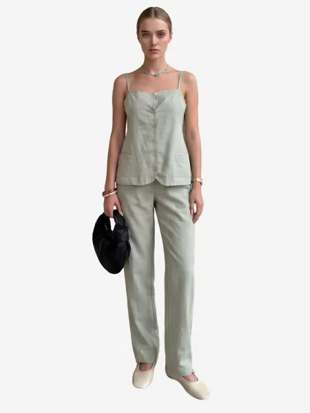 My fashion Jednodijelna pidžama Zweiteiliges Set pastelno zelena