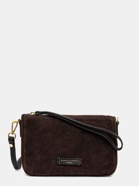Gianni Chiarini crossbody torbica semišasta NORA POUCH rjava
