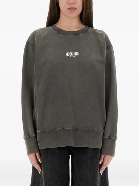 Top Moschino Jeans z nadrukiem szary