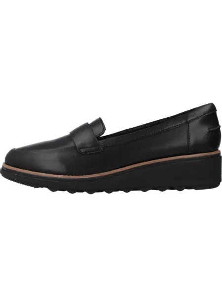Loafersy Clarks skórzane czarne