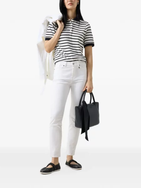Tricou polo Bogner cu dungi alb