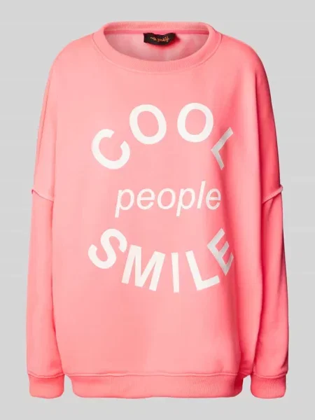 Bluza o kroju relaxed fit z nadrukiem z napisem Miss Goodlife różowa