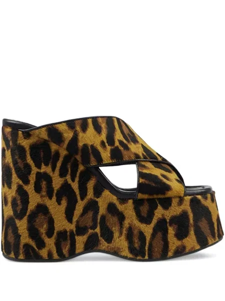 Sandale Paris Texas cu platformă cu imagine cu model leopard maro