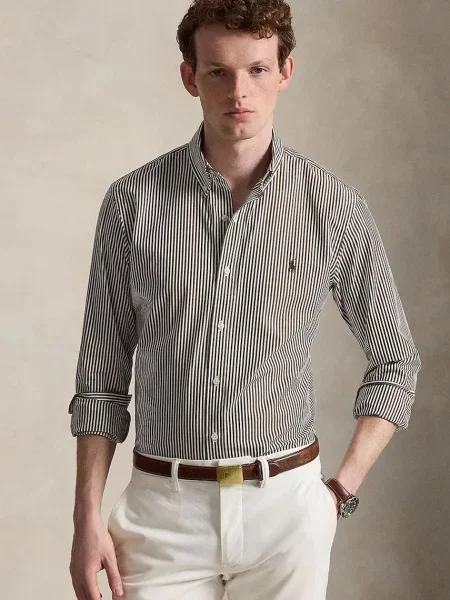 Polo Ralph Lauren cămașă pentru bărbați din cu maro