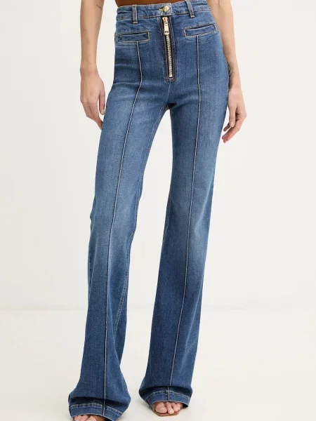 Elisabetta Franchi jeansy flare niebieskie