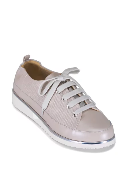 Sneakerși Ron White din piele alb