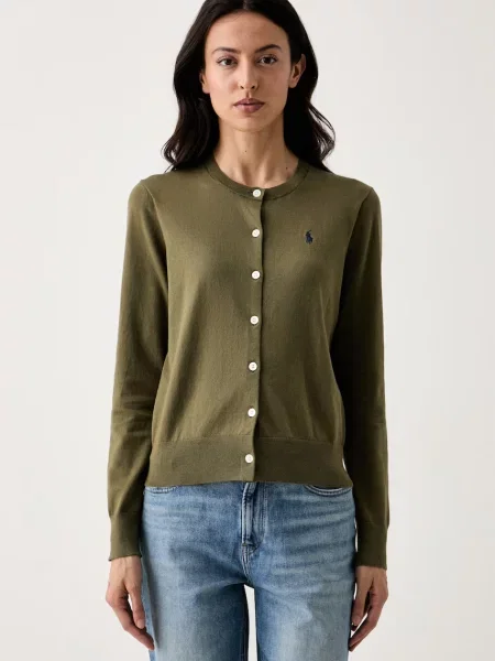 Polo Ralph Lauren cardigan pentru femei cu verde