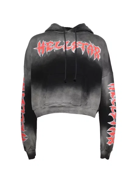 Hanorac cu glugă Hellstar cu imagine negru