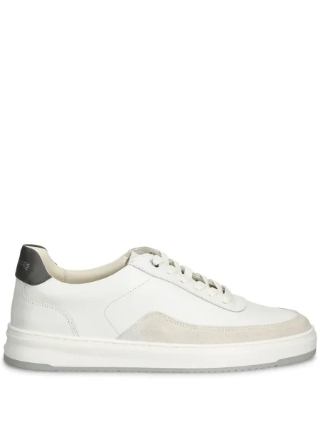 Sneakerși Filling Pieces din piele de căprioară alb