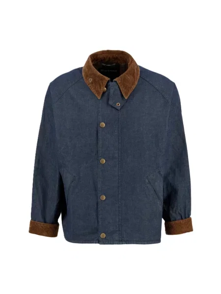 Kurtka jeansowa Barbour casual niebieska