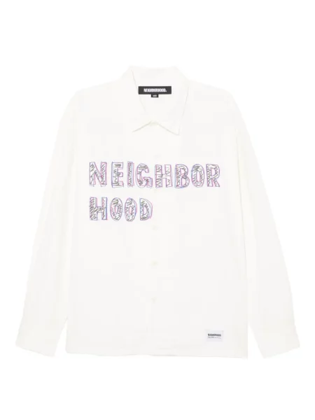 Cămașă Neighborhood cu broderie alb