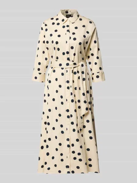 Sukienka koszulowa o kroju regular fit z mieszanki bawełny S.oliver Black Label biała