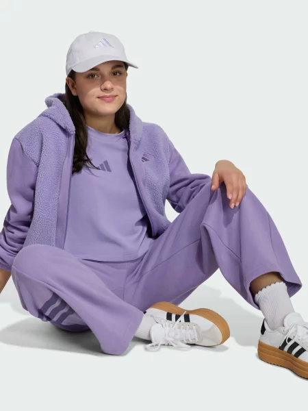 Дитяча Флісова кофта adidas перероблений фіолетовий