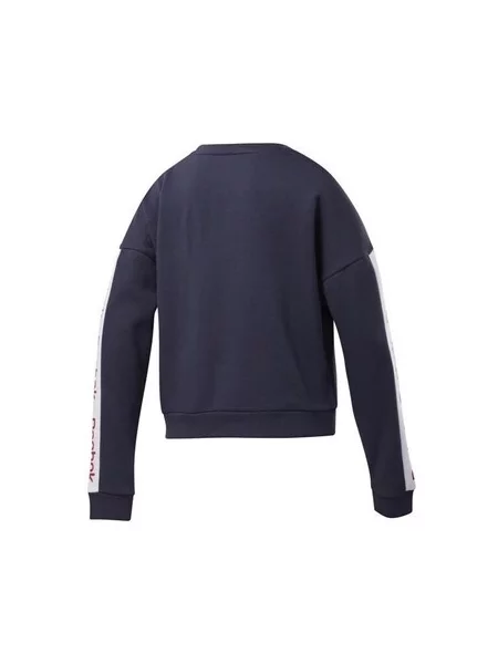 Športová mikina Reebok Sport s autogramom modrá