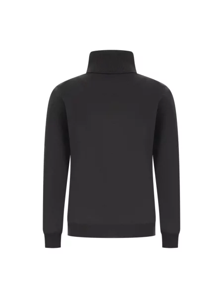 Lniany sweter z golfem Zanone szary