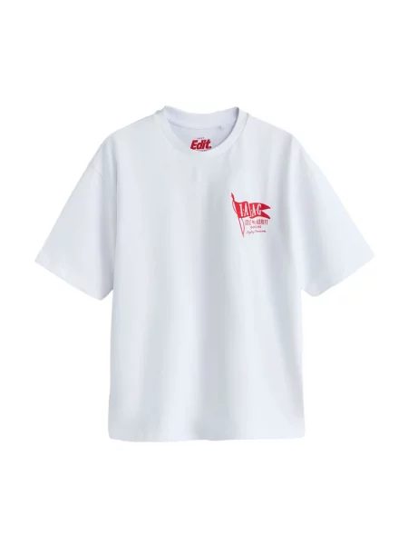 Next Tricou Edit bleumarin / verde / roșu alb