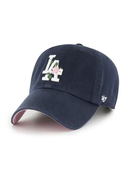 Шапка с козирка 47 brand MLB Los Angeles Dodgers тъмносиньо