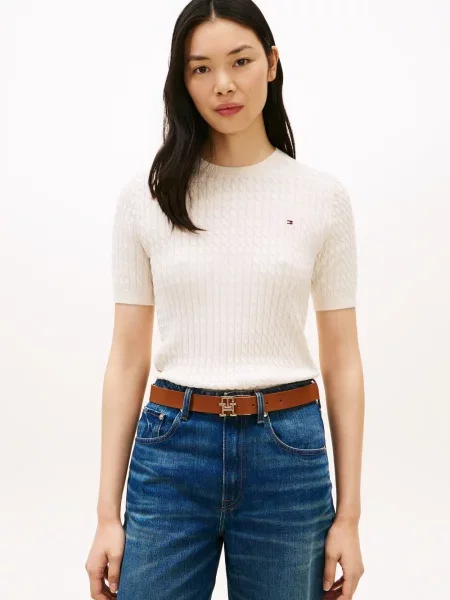 Tommy Hilfiger koszulka z dzianiny Kobiety S biały