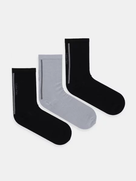 Чорапи Calvin Klein 3 чифта черно
