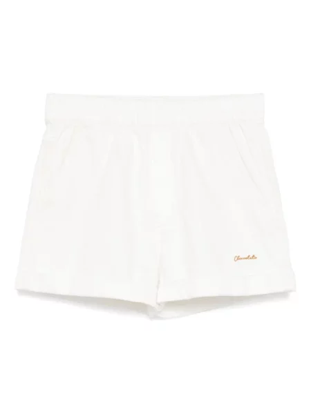 Haftowane krótkie szorty jeansowe :chocoolate