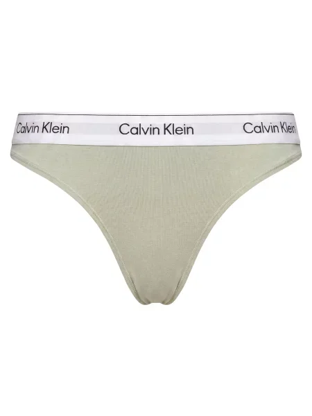 Calvin Klein Underwear Tanga verde mentă / negru alb