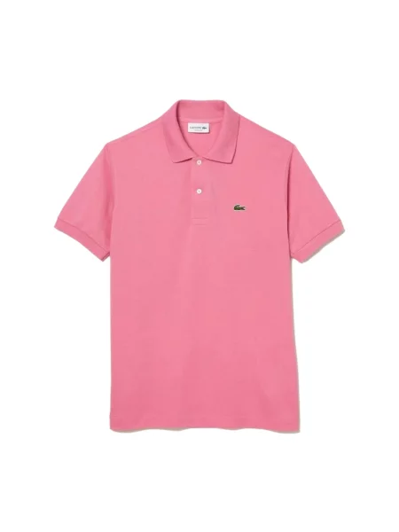 Koszulka polo Lacoste klasyczna z logo różowa