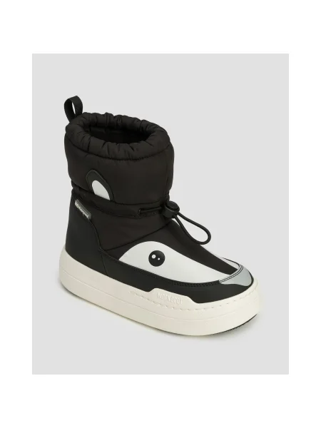 Snehule Moon Boot Mb Jr Park Tube Mid Animal Wp D čierna