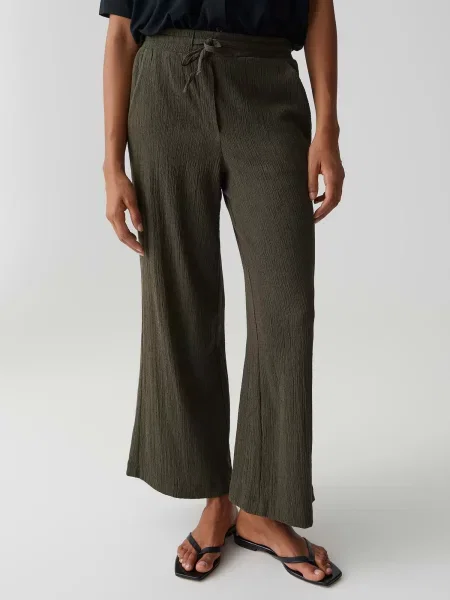 OPUS Pantaloni Mileni închis verde