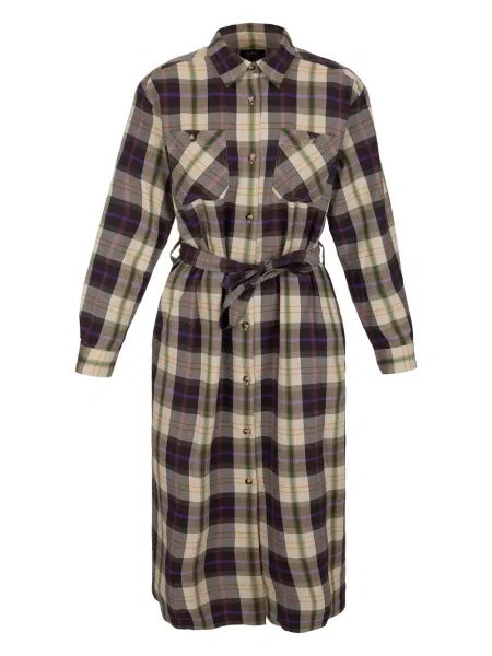 Rochie midi A.p.c. în carouri