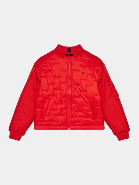 Tommy Hilfiger Яке бомбър D Boxy Fit червен