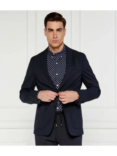 BOSS BLACK De lână sacou Hanry | stretch negru