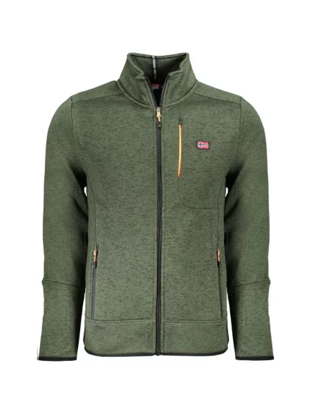 Hanorac cu fermoar Norwegian Rain verde