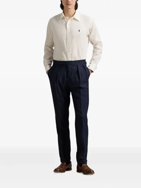 Pletene sportske kratke hlače Polo Ralph Lauren s printom bijela