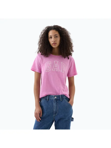 Olcsóbban. Női póló GAP Logo Slub Tee sugar pink. Méret: M rózsaszín