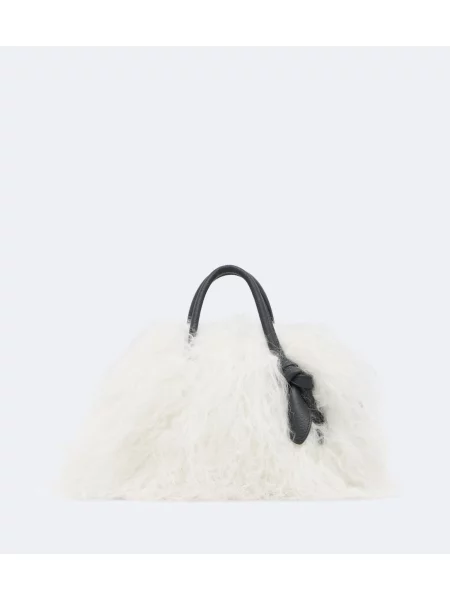 Geantă Jacquemus din piele de oaie negru