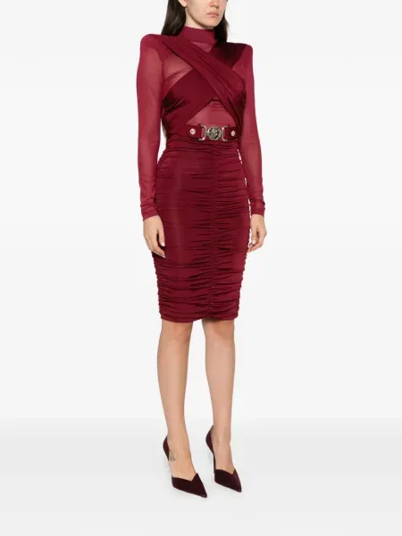 Rochie mini Babylone Paris cu volane roșu
