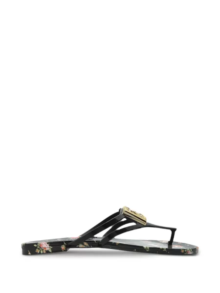Papucs Dolce & Gabbana autogrammal fekete