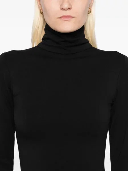 Rochie Xenia Magera din jerseu de costum negru